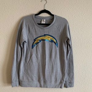 VS Pink LA Chargers Sequin Sweatshirt